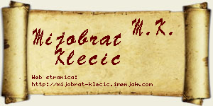 Mijobrat Klecić vizit kartica